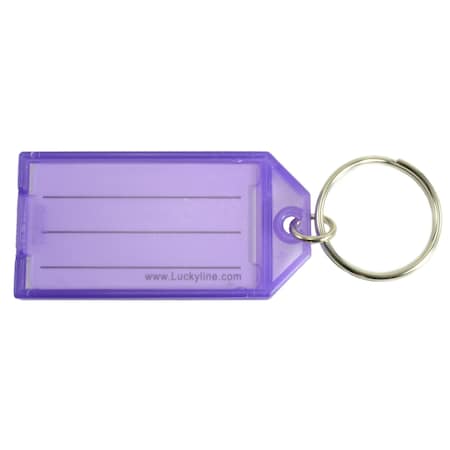 Midwest Fastener Purple Plastic Ring Key Tags with Splits 6PK 35565